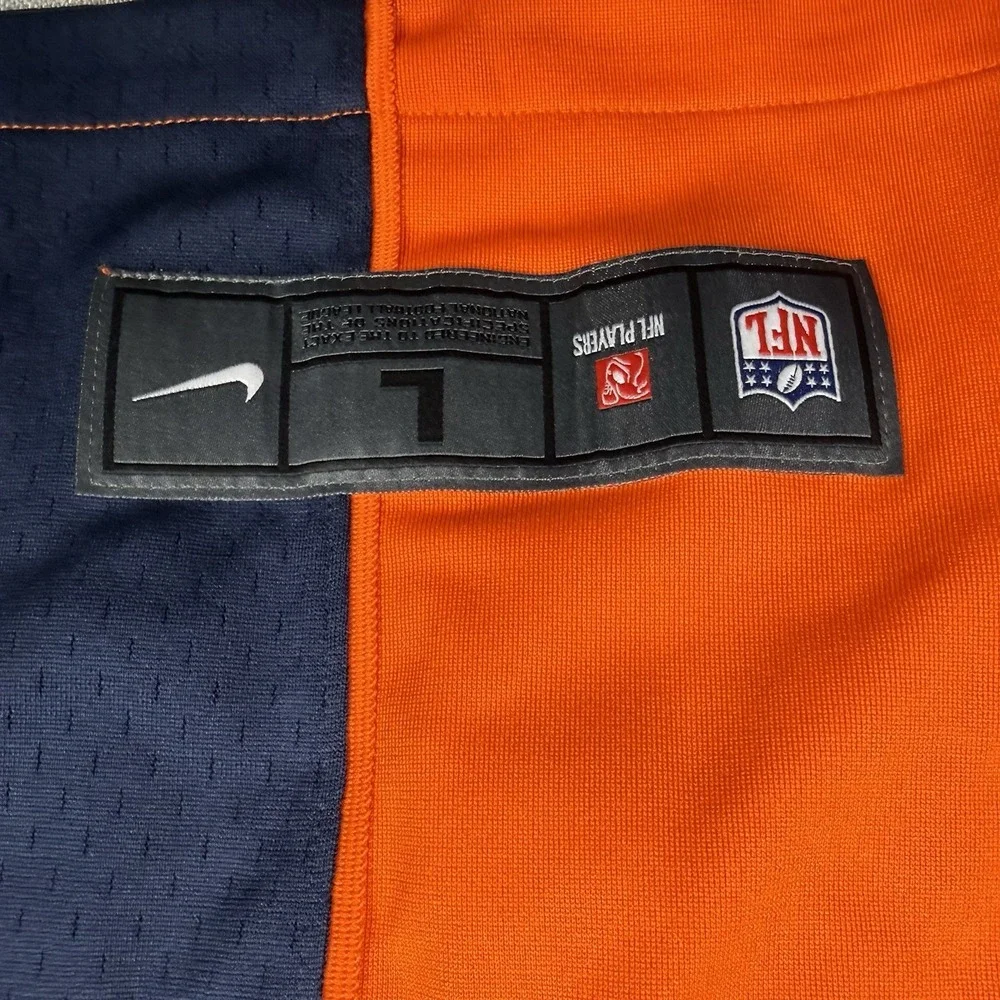 Nike Denver Broncos Jersey Men's Size Large #83 Wes Welker NFL Football Orange